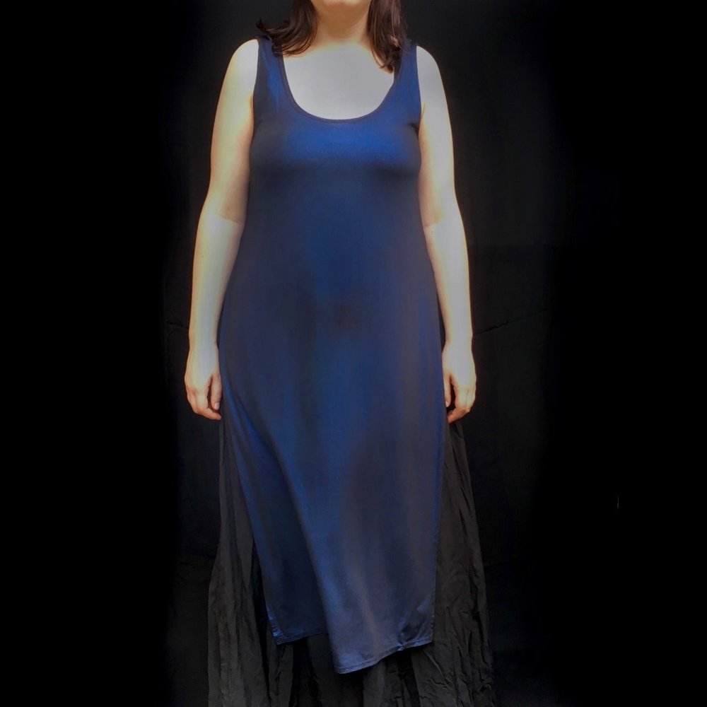Metallic blue Caren sport tunic dress